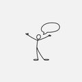 Happy man stick figure