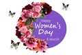 Happy March 8th International Women`s Day Background