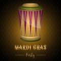 Happy mardi gras card