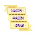 Happy Mardi Gras greeting emblem Royalty Free Stock Photo