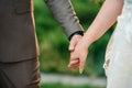 Wedding couple bride and groom at wedding day outdoors Royalty Free Stock Photo