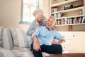 Happy marriages are made with tons of love. a senior couple spending quality time at home.