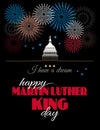 Happy Martin Luther King Day placard, poster or greeting card
