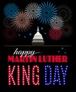 Happy Martin Luther King Day placard, poster or greeting card