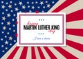 Happy Martin Luther King Day greeting placard