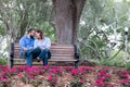 Happy Matching and Connected Couple in Garden