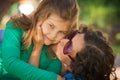 Mather and daughter in summer