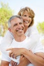 Happy mature couple outdoors Royalty Free Stock Photo