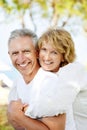 Happy mature couple outdoors Royalty Free Stock Photo