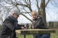 Happy mature couple outdoors Royalty Free Stock Photo