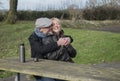 Happy mature couple outdoors Royalty Free Stock Photo