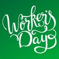 Happy May Day. Labour Day. Workers day illustration for greeting card