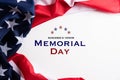 Happy Memorial Day. American flags with the text REMEMBER & HONOR against a white background. May 25
