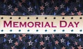 Happy Memorial Day background template. Stars and American flag. Patriotic banner. Vector illustration. Royalty Free Stock Photo