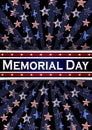 Happy Memorial Day background template. Stars and American flag. Patriotic banner. Vector illustration. Royalty Free Stock Photo