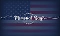 Happy Memorial Day card. Lettering poster with text In Honor Of Our Heroes. National american holiday. USA Memorial Day greeting Royalty Free Stock Photo