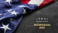 Happy Memorial Day concept. American flag against a black background. Royalty Free Stock Photo