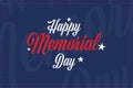 Happy memorial day. Greeting card with stars. National American holiday event. Flat Vector illustration EPS10 Royalty Free Stock Photo