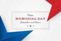 Happy memorial day. Greeting card with stars. National American holiday event. Flat Vector illustration EPS10 Royalty Free Stock Photo