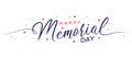 Happy Memorial Day lettering banner