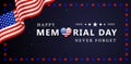 Happy memorial day never forget background for website banner, poster corporate, sign business, social media posts, advertising Royalty Free Stock Photo