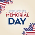 Happy Memorial Day Poster Flag American