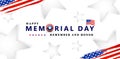 Happy memorial day remember and honor with star backgrounds for website banner, poster corporate, sign business, social media post Royalty Free Stock Photo