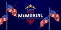 Happy memorial day remember and honor for website banner, poster corporate, sign business, social media posts, advertising agency, Royalty Free Stock Photo