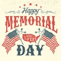 Happy Memorial Day vintage greeting card