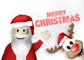 Happy Merry Christmas Faces Royalty Free Stock Photo