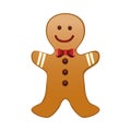 happy merry christmas gingerman cookie character