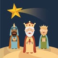 happy merry christmas manger character Royalty Free Stock Photo