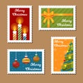 Happy merry Christmas Stamps Collection