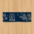 Happy merry Christmas sale tag banner