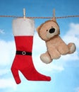 Happy Merry X mas Hanging christmas decoration Royalty Free Stock Photo