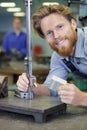 Happy metalworking industry concept Royalty Free Stock Photo