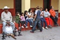 Happy mexican family enjoying ice-cream