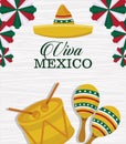 happy mexico independence day postcard