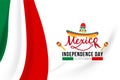 Happy Mexico independence day sign