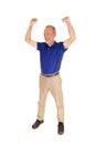 Happy middle age man standing. Royalty Free Stock Photo