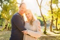 Happy Middle Aged Caucasian Couple Portrait Outdoors Royalty Free Stock Photo