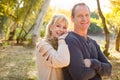Attractive Middle Aged Caucasian Couple Portrait Outdoors