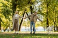 happy middle aged couple in casual Royalty Free Stock Photo