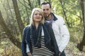 Happy middle aged couple outdoors on beautiful Royalty Free Stock Photo