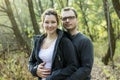 Happy middle aged couple outdoors on beautiful Royalty Free Stock Photo