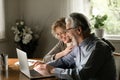 Happy middle aged mature family couple having fun Royalty Free Stock Photo