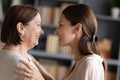 Happy middle aged mother and adult daughter having fun Royalty Free Stock Photo