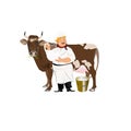 Happy Milkman Royalty Free Stock Photo