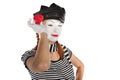 Happy mime portrait Royalty Free Stock Photo