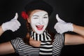 Happy mime portrait Royalty Free Stock Photo